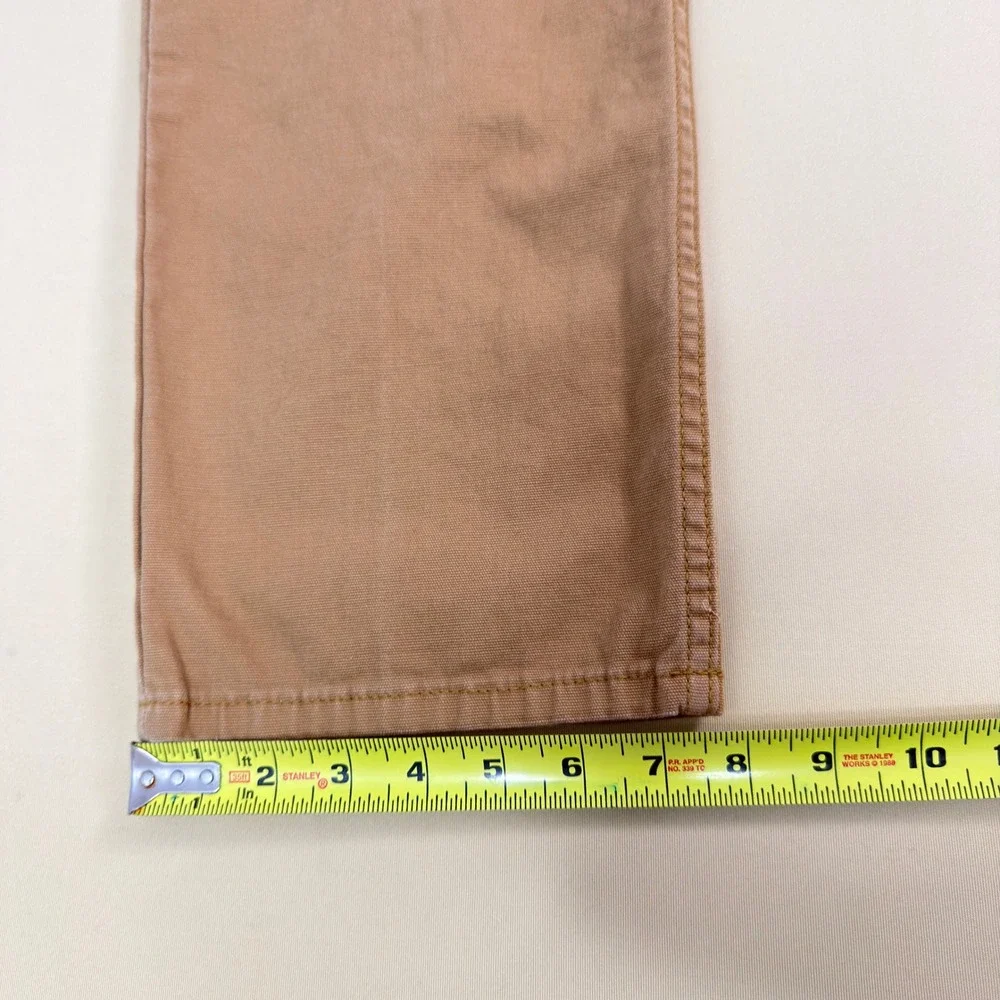 Carhartt Work Pants Mens 33x30 Brown Rugged Flex Relaxed Fit Canvas Workwear
